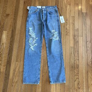 Citizens of Humanity Emery Relaxed Straight Womens Jeans Size 27 Light Blue NEW